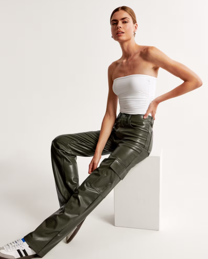 Abercrombie Vegan Leather 90s Relaxed Pants