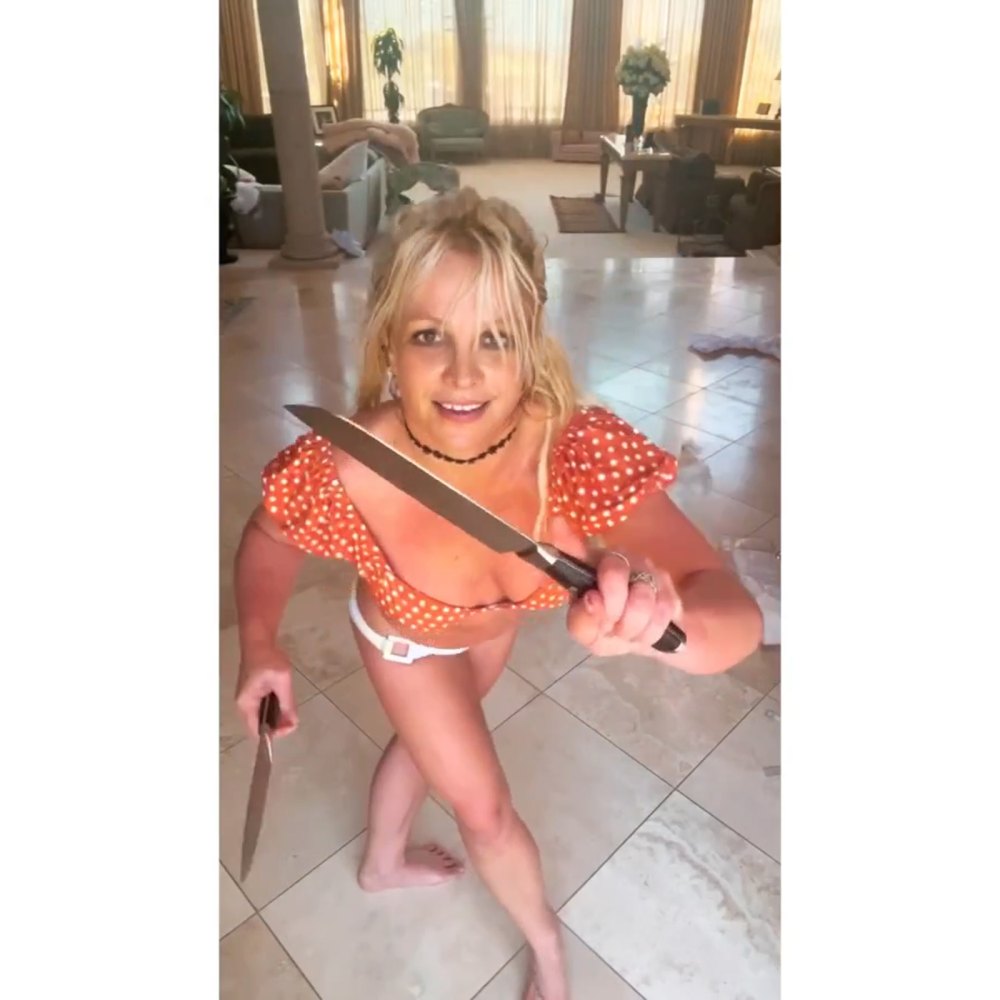 Britney Spears Dances While Holding Knives In New Video