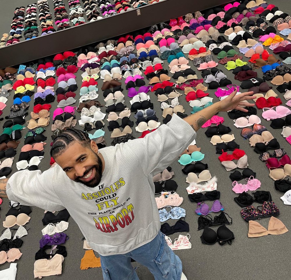 Drake Shows Off Collection of Bras He's Received on Tour