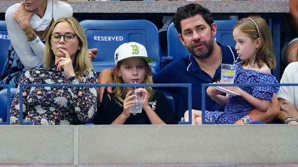 Emily Blunt and John Krasinski Serve Up Fun for Daughters Violet and Hazel at the US Open