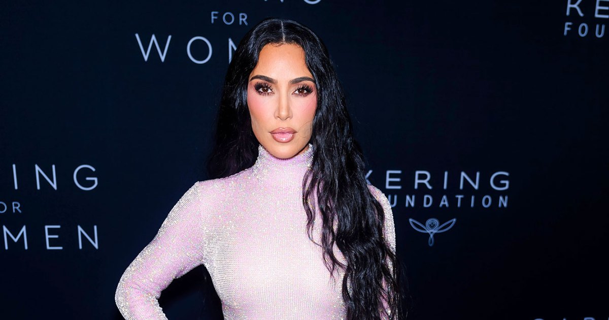 Kim Kardashian Nails Mermaidcore in Pink Iridescent Dress at Charity Dinner Kim Kardashian Nails Mermaidcore in Pink Iridescent Dress at Charity Dinner