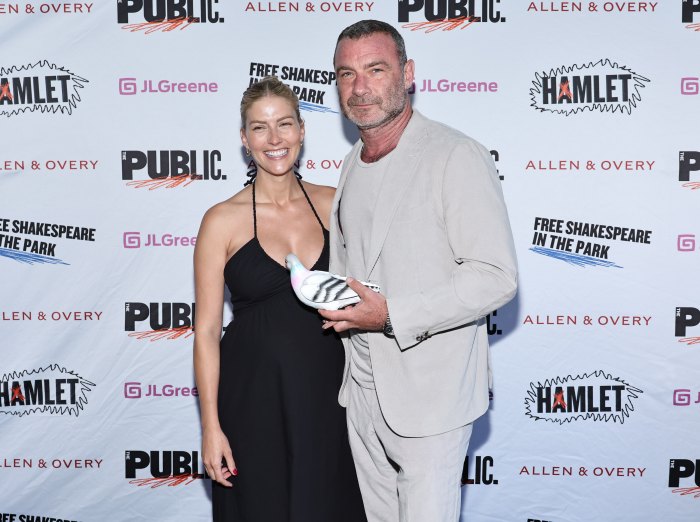 Opening Night Of Free Shakespeare In The Park's "Hamlet," Liev Schreiber and Taylor Neisen