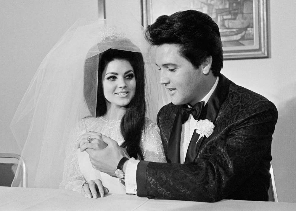 Elvis Presley And His Wife Priscilla