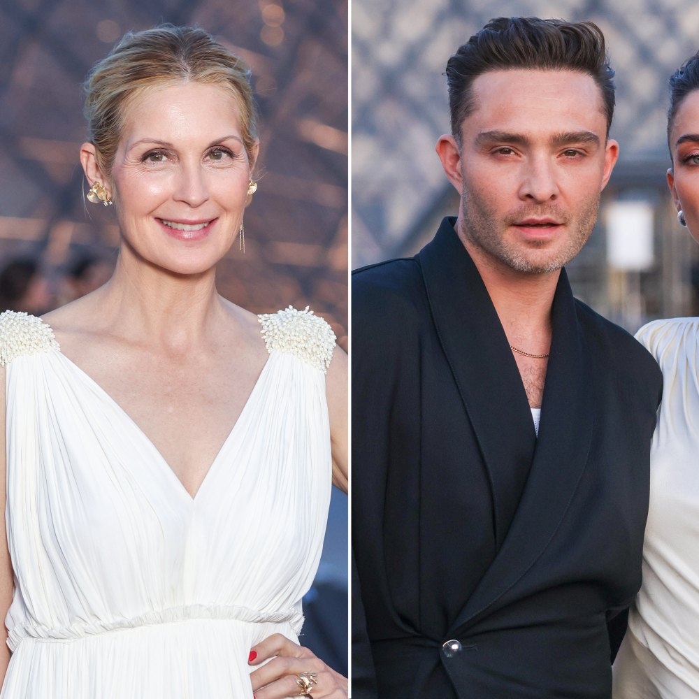 Kelly Rutherford and Ed Westwick Reunite at Paris Fashion Week