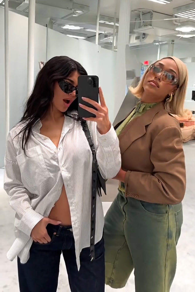 Kylie Jenner Checks Out Acne Studios Campaign During Shopping Date With Jordyn Woods After Reunion