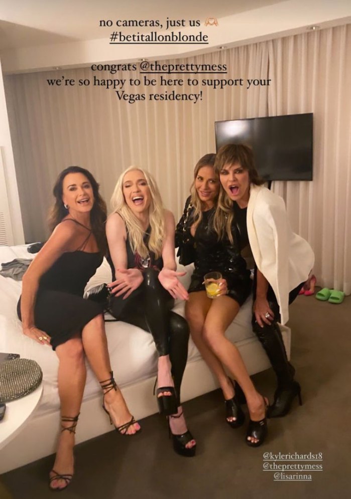 Kyle Richards, Erika Jayne, Dorit Kemsley and Lisa Rinna in Las Vegas.