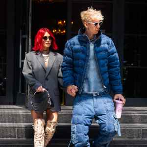 FEATURE -- Megan Fox Unveils Cherry Red Bob on Lunch Date With Machine Gun Kelly