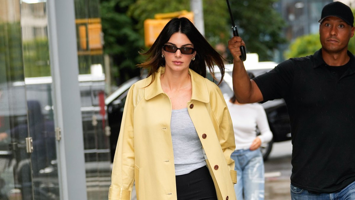 Kendall Jenner Wears Yellow Rain Jacket While Out and About in NYC
