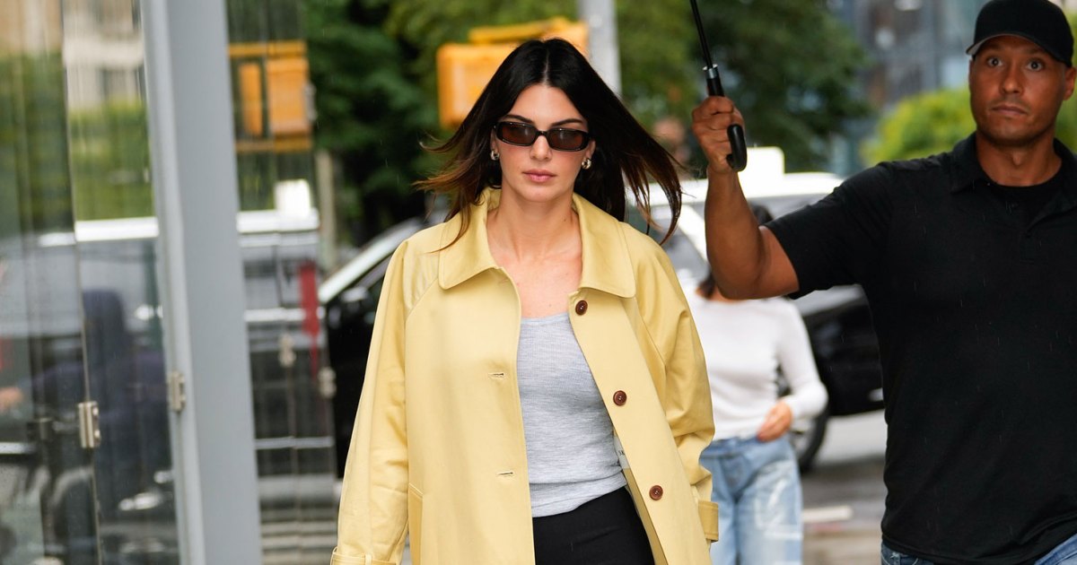 Kendall Jenner sports bright yellow jacket at the gym in New York City
