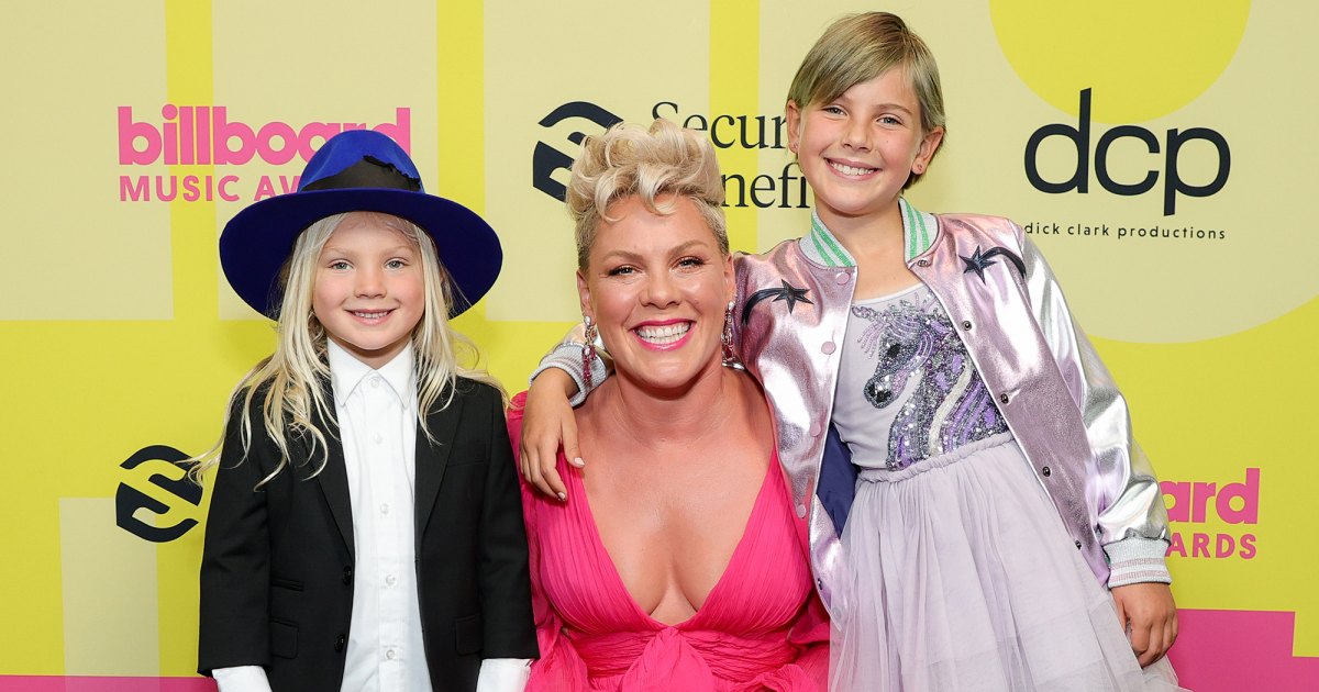 Pink Wears Disguises With Her Two Kids at Hershey Park Feature