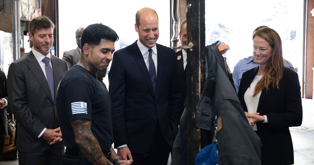 Prince William Greets New Yorkers at Fire Station Near Ground Zero Prince William Greets New Yorkers at Fire Station Near Ground Zero