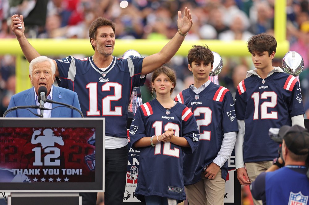 Tom Brady Shares Snaps With All Three Children at Patriots Home Opener