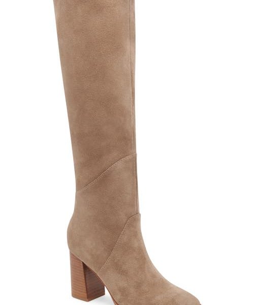 Dolce Vita Flin Knee High Boot in Truffle Suede at Nordstrom, Size 6