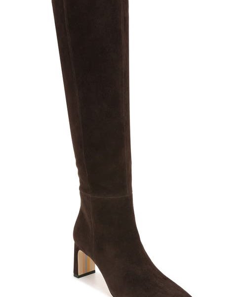 Sam Edelman Sylvia Knee High Boot in Chocolate Brown at Nordstrom, Size 7