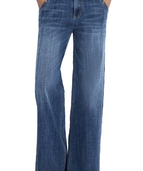 HINT OF BLU Mighty High Waist Wide Leg Jeans in Light Retro at Nordstrom, Size 28