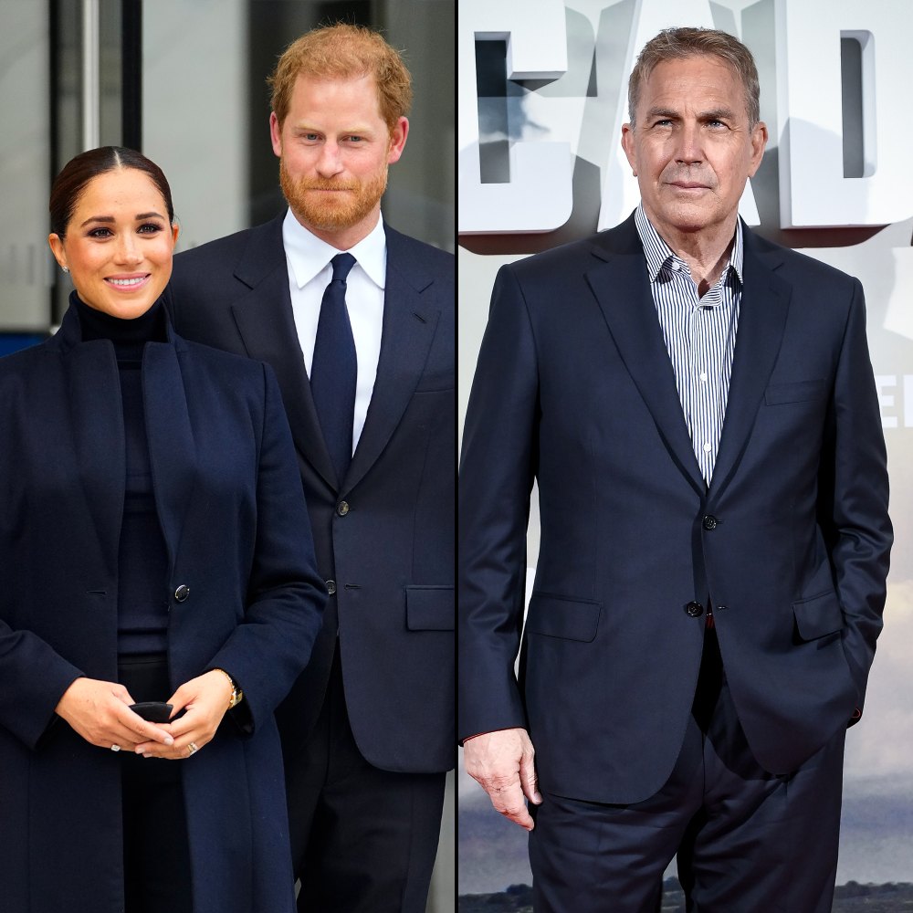 Prince Harry and Meghan Markle Present Kevin Costner With Award at Fundraiser for First Responders