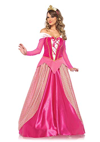 Leg Avenue Women's Classic Sleeping Beauty Princess Halloween Costume, Pink, Small