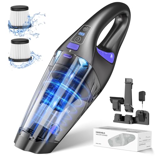 IMINSO Handheld Vacuum Cordless Car Vacuum Portable with 9000PA/LED, Rechargeable Hand Vacuum Cordless, Lightweight Mini Vacuum, Dust Busters Hand Vacuum for Car/Stairs/Pet Hair