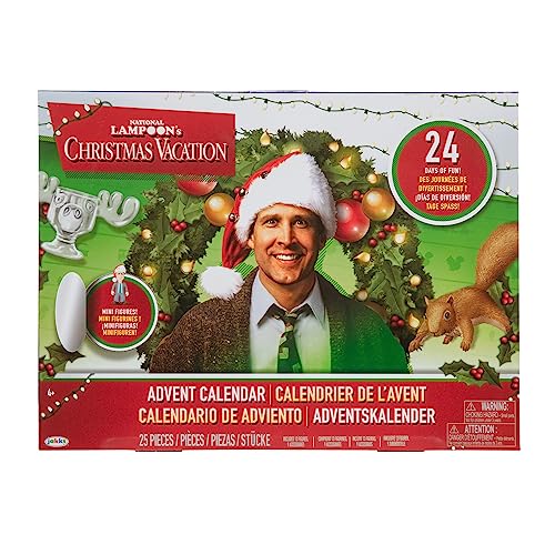 Jakks Holiday Christmas Vacation Advent Calendar 2023 for Kids & Family – Enjoy 24 Days of Countdown Surprises! Delightful 2-Inch Scale Figures & Accessories