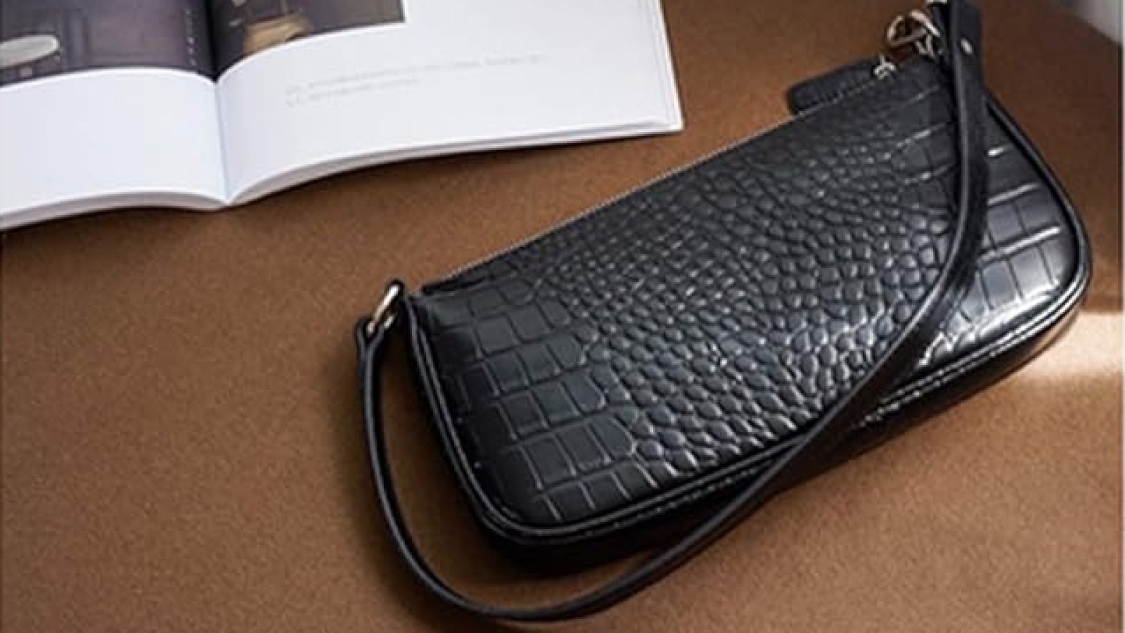 JEEP Crocodile Leather Handbag With Free Matching Wallet