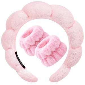 puffy pink headband