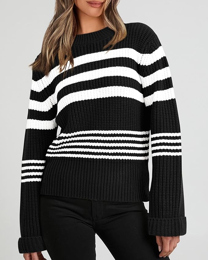 Score This Trendy Striped Sweater on Sale for 46% Off | Us Weekly