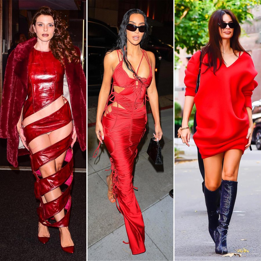 Cherry Red Is the Color for Fall and These Celebs Get It 522 Julia Fox Kim Kardashian Emily Ratajkowski