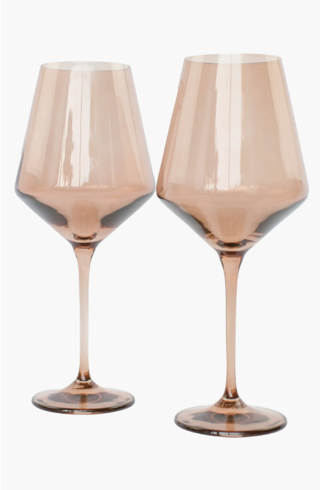 Estelle Colored Glass Stem Wineglasses