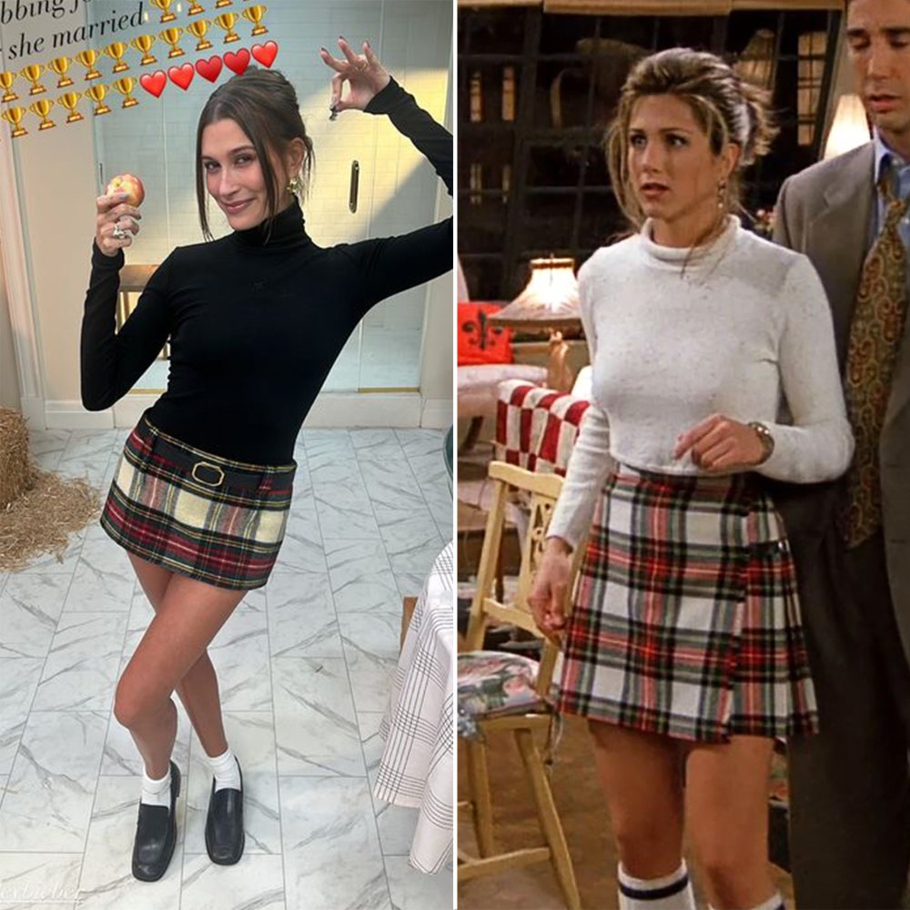 Hailey Bieber’s Outfit Looks Just Like Rachel Green’s From ‘Friends ...