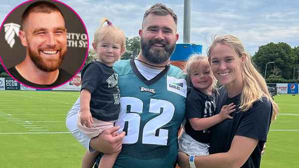 Jason Kelce Says Wife Kylie and Kids Are 'Eagles Fans,' But 'Sometimes' Root for Travis' Chiefs