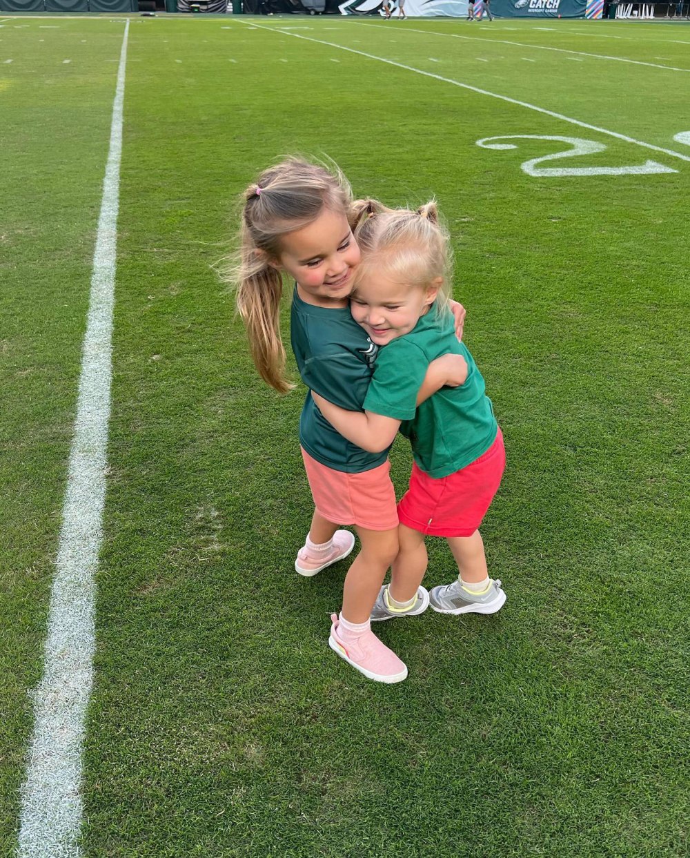 Jason Kelce Wife Kylie Celebrates Youngest Daughter's 1st Official Eagles Game 2