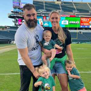 Jason Kelce Wife Kylie Celebrates Youngest Daughter's 1st Official Eagles Game