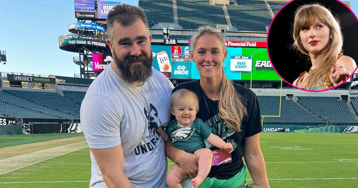 Jason Kelces Wife Kylie Kelce Teaches Swiftie Daughter the Rules of Football
