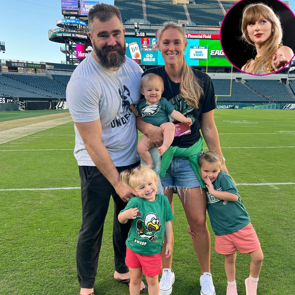 Jason Kelce's Wife Helps 'Swiftie' Daughter 'Learn Football