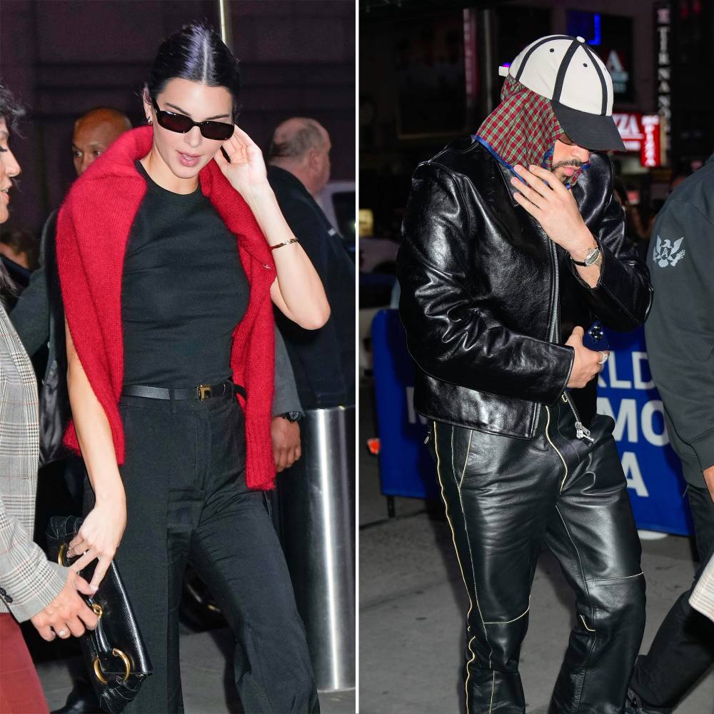 Kendall Jenner and Bad Bunny Twin in Black Looks During NYC Outing
