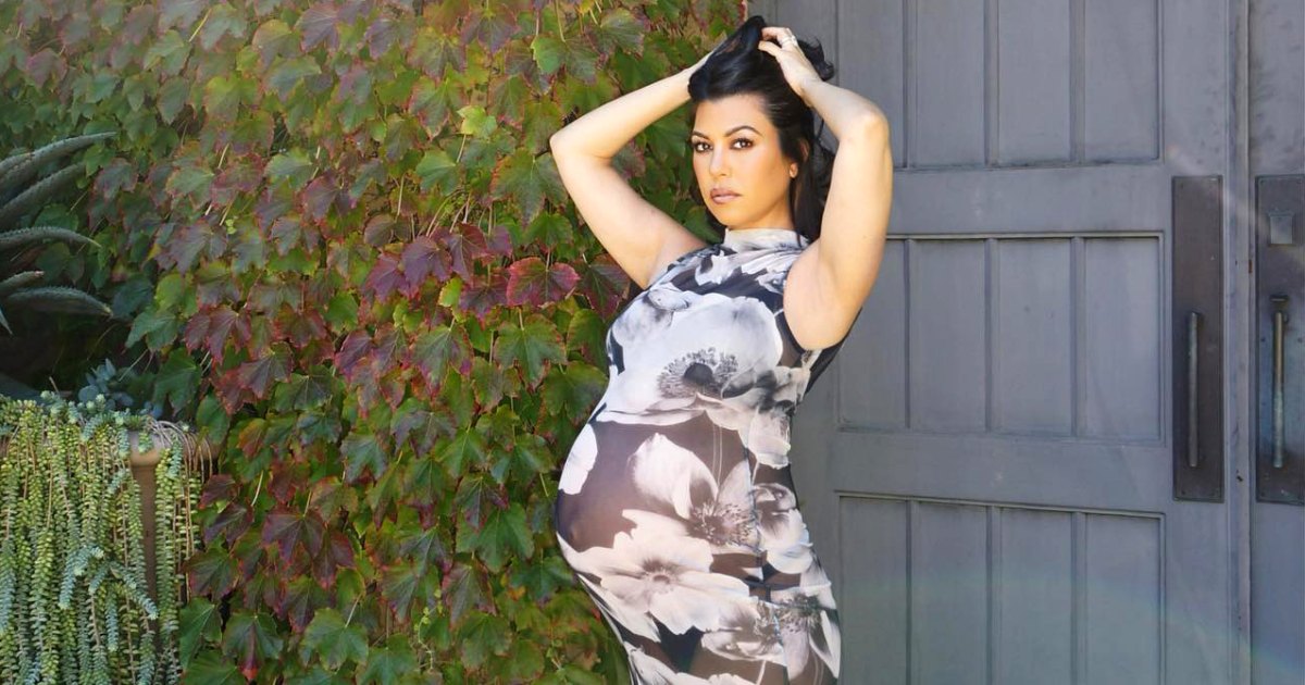 Pregnant Kourtney Kardashian Shows Off Baby Bump in Sheer Dress Pregnant Kourtney Kardashian Shows Off Baby Bump in Sheer Dress
