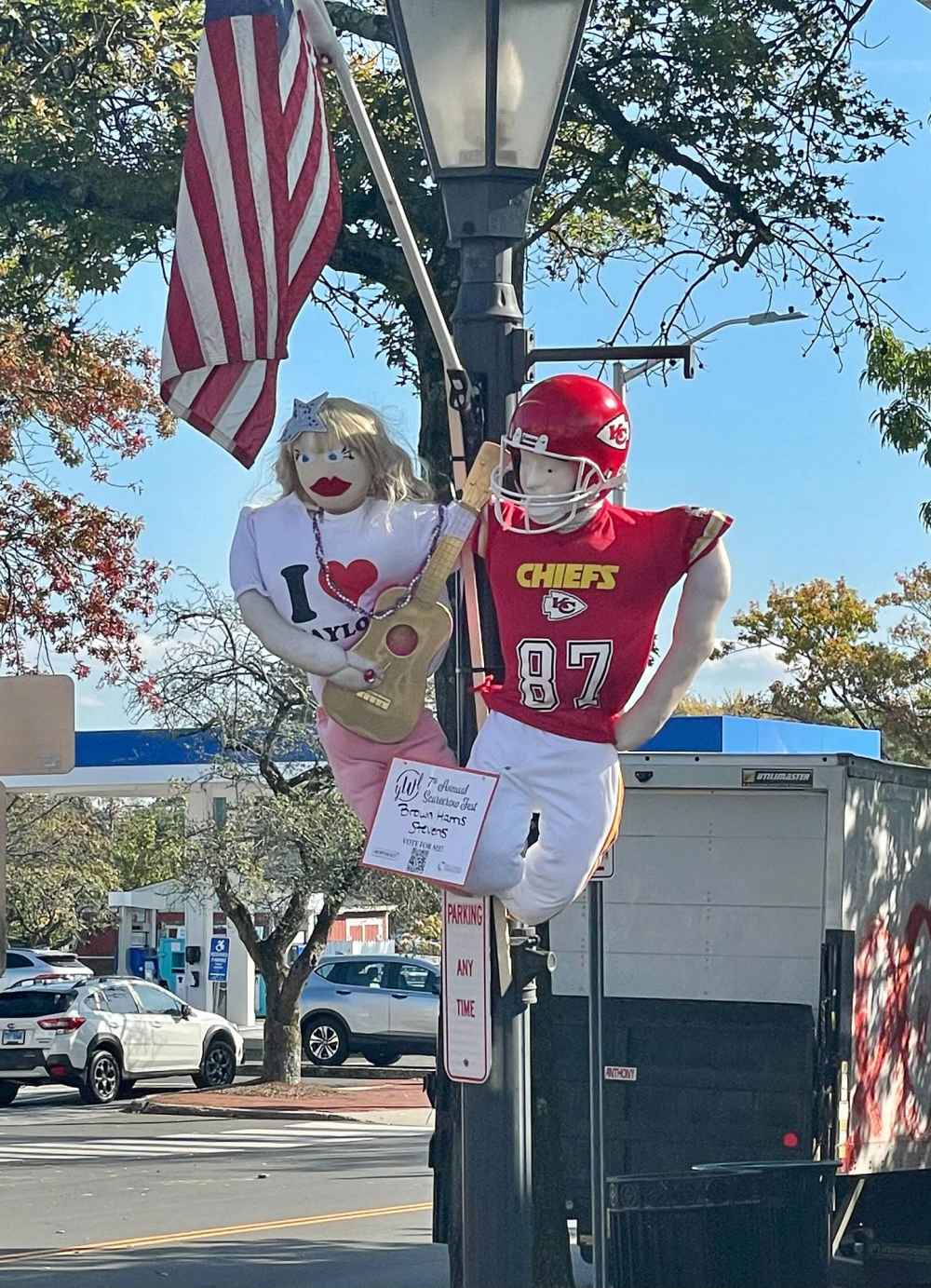No Taylor Swift and Travis Kelce Were Not Dining in a Small Connecticut Town &mdash; It Was Their Scarecrows 688