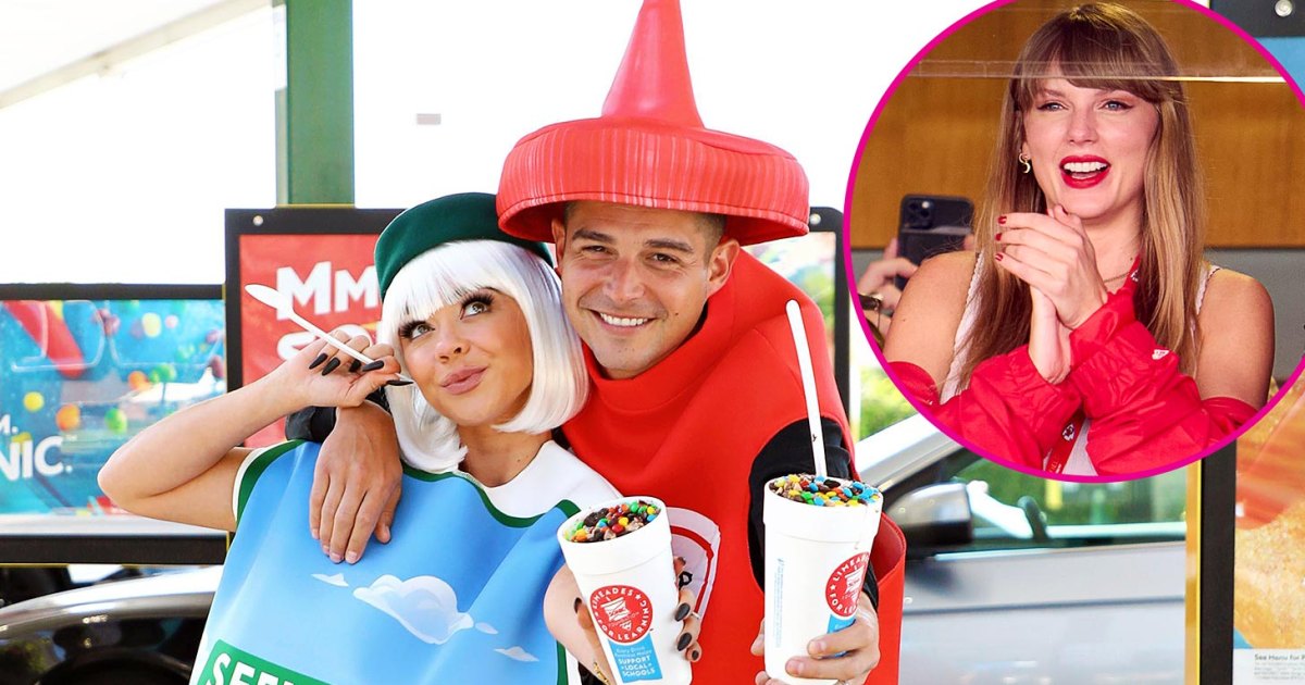 Swifties Inspire Sarah Hyland and Wells Adams’ ‘Seemingly Ranch’ Costumes Swifties Inspire Sarah Hyland and Wells Adams’ ‘Seemingly Ranch’ Costumes