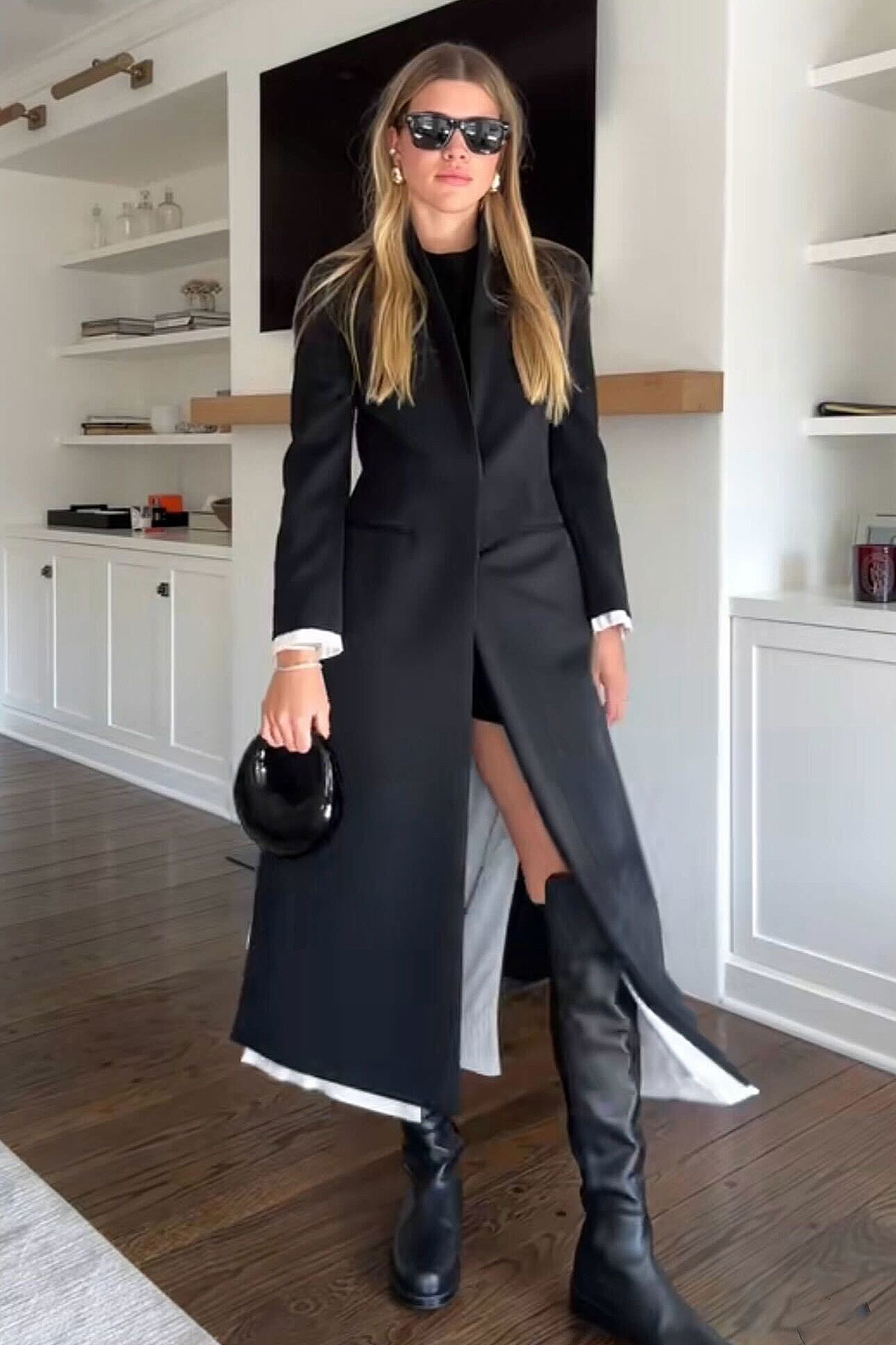 Sofia Richie Dons Black Leather Pants While Stepping Out With
