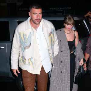 Travis Kelce Denies 'Pushing' Taylor Swift's Security Guard 'Out of the Way' in New York City
