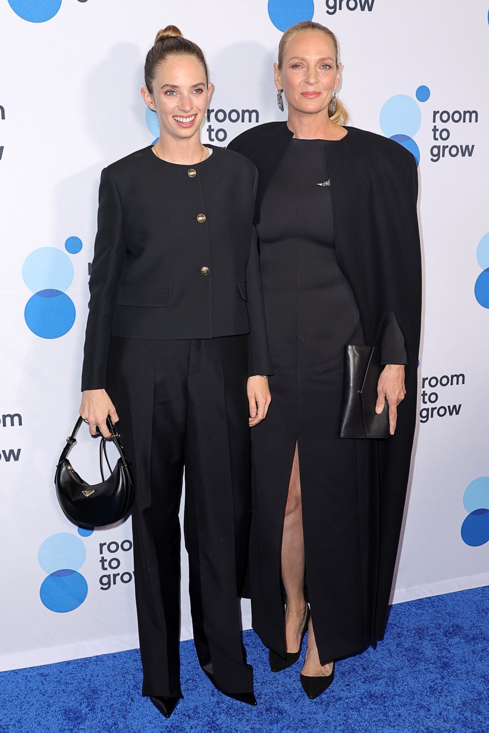 Uma Thurman and Maya Hawke Coordinate in Black