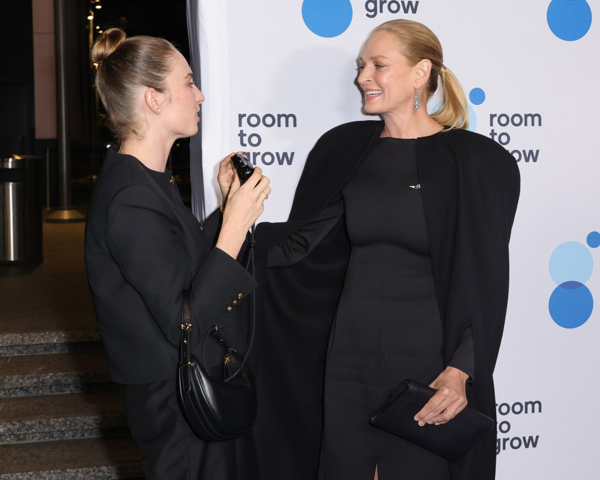 Uma Thurman and Maya Hawke Match in All-Black at Room to Grow Gala | Us ...