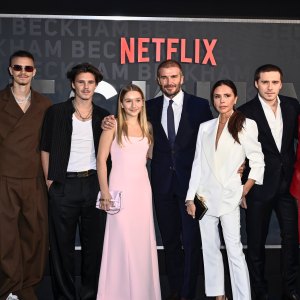 Victoria and David Beckham Walk Documentary Red Carpet With Their Kids
