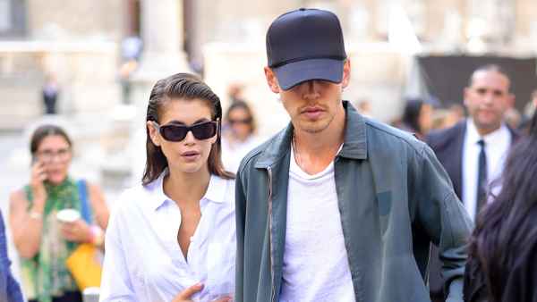 Austin Butler and Kaia Gerber Hold Hands Before Her Valentino Fashion Week Catwalk