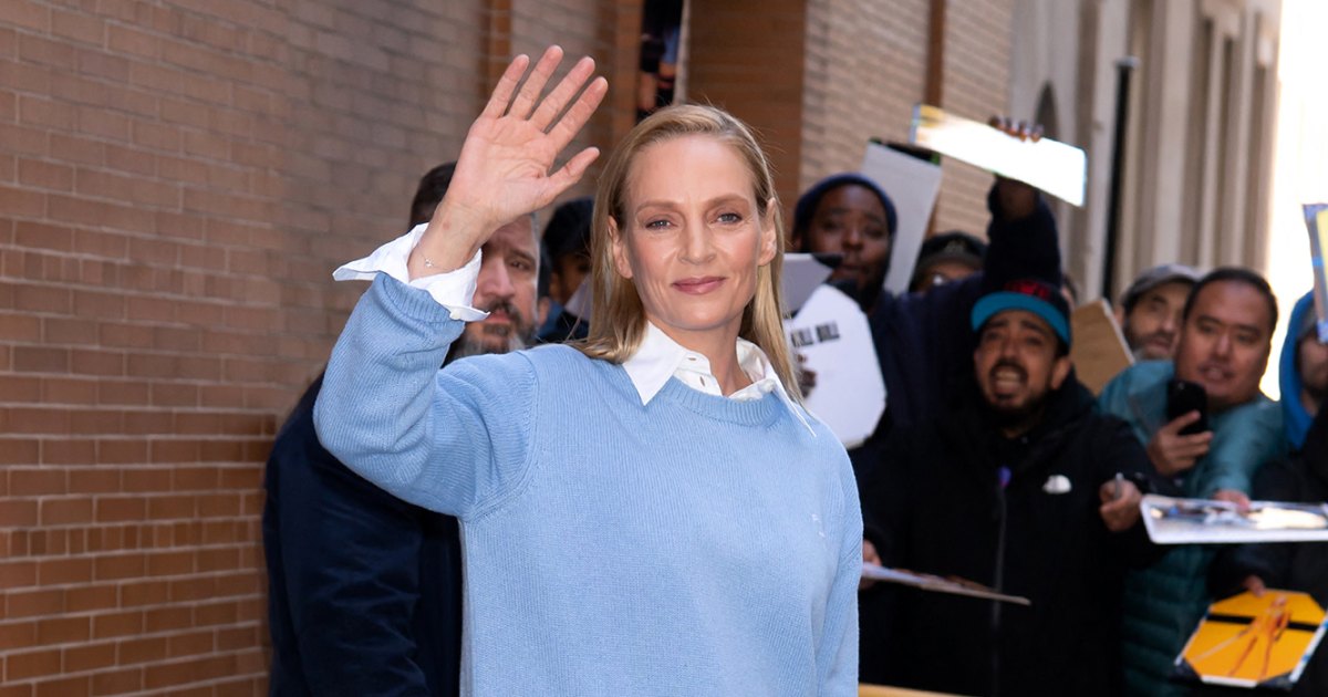 Channel Uma Thurman’s Preppy Look With This Collared Pullover Channel Uma Thurman’s Preppy Look With This Collared Pullover
