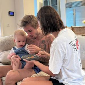Justin and Hailey Bieber Cradle Jason Kennedy Newborn