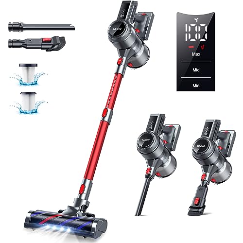 TAGIC Cordless Vacuum Cleaner, 300W Powerful Stick Vacuum 6 in 1, 25Kpa Vacuum Cleaner with 3 Modes, 40Mins Runtime, Perfect for Hardwood Floor Pet Hair Car