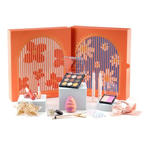Color Nymph Makeup Advent Calendar 2023, 12 Days Advent Calendar Christmas Gift Sets Beauty Cosmetic Starter Kit For Teens, Daughter, Girlfriend Holiday Surprise Gift (Orange)