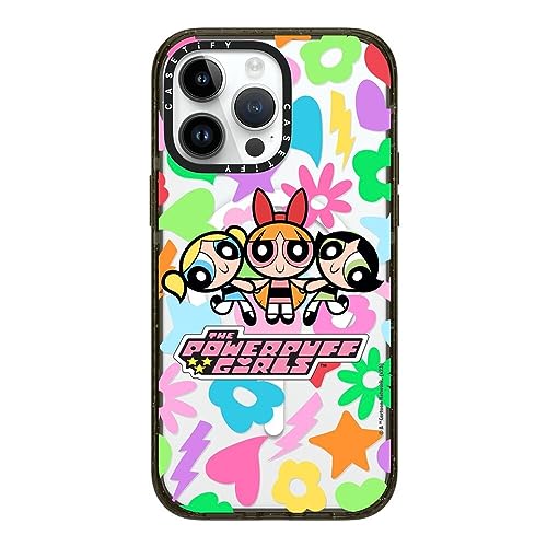 CASETiFY Impact iPhone 14 Pro Max Case (Co-Lab / 4X Military Grade Drop Tested / 8.2ft Drop Protection/Compatible with Magsafe) - The Powerpuff Girls Icons Case - Glossy Black