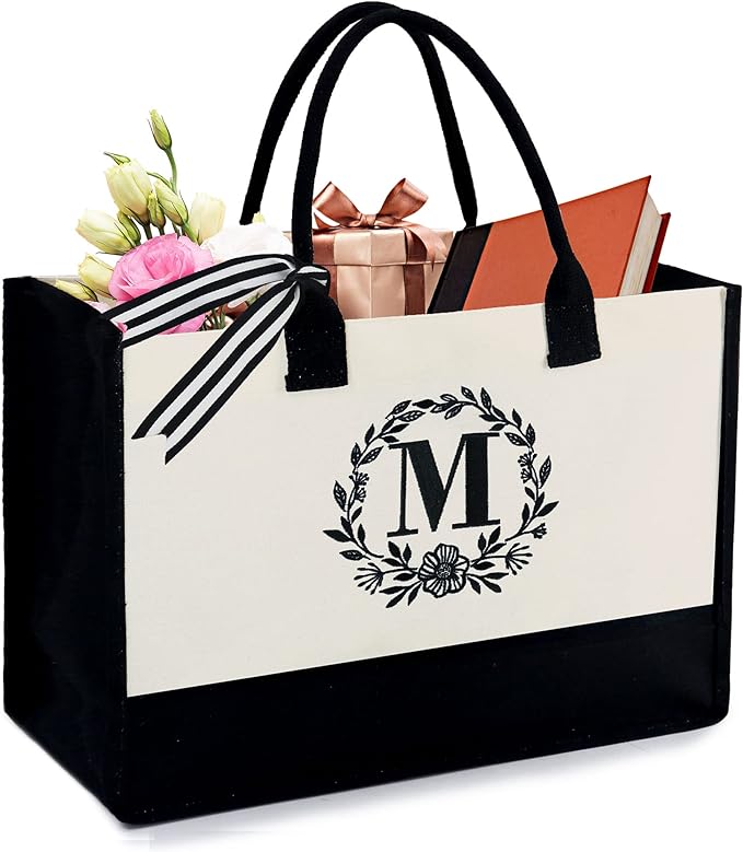 BeeGreen Embroidery Monogram Personalized Tote